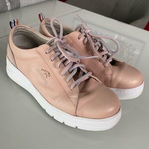 Fluchos Women's Pink Leather Casual Sneakers